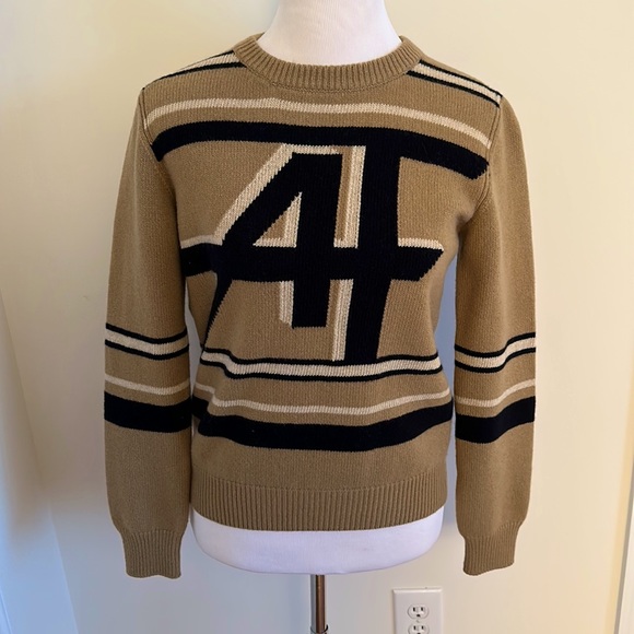 Alberta Ferretti Sweaters - ALBERTA FERRETTI Intarsia wool and cashmere-blend logo sweater Size S